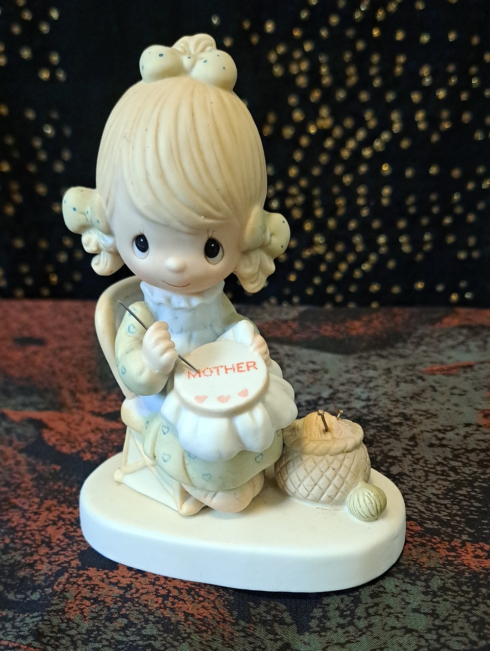 Vintage Precious Moments Figurine - "Mother Sew Dear" (E-3106)